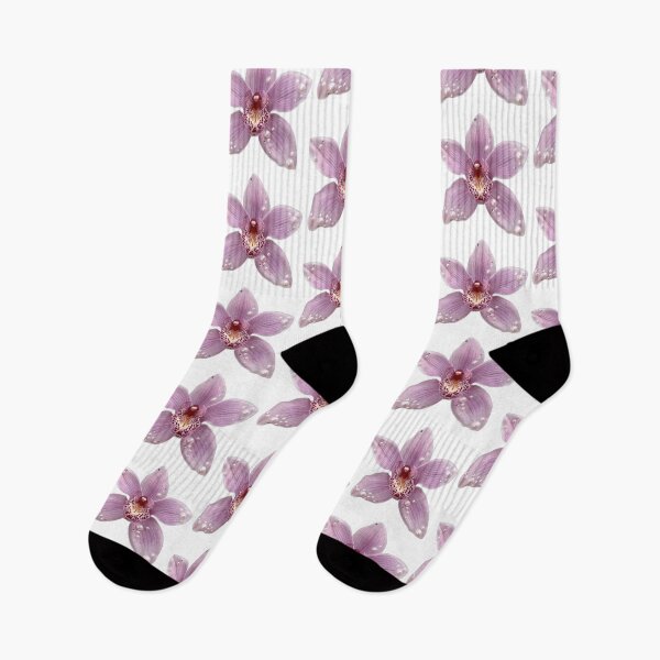 Item preview, pearls on purple orchid flower sticker designed and sold by inainart.