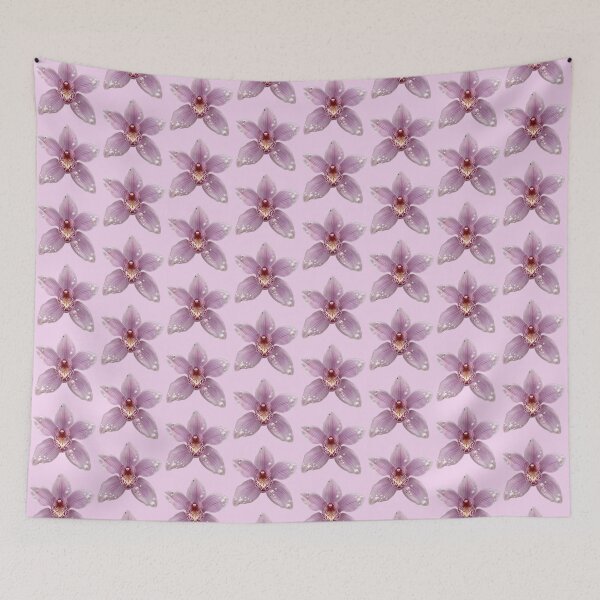 Item preview, pearls on purple orchid flower sticker designed and sold by inainart.