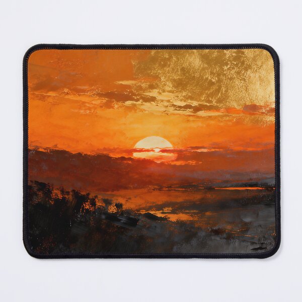 Item preview, Golden Dusk — Luxury Abstract Sunset Landscape designed and sold by tplinkstudio.