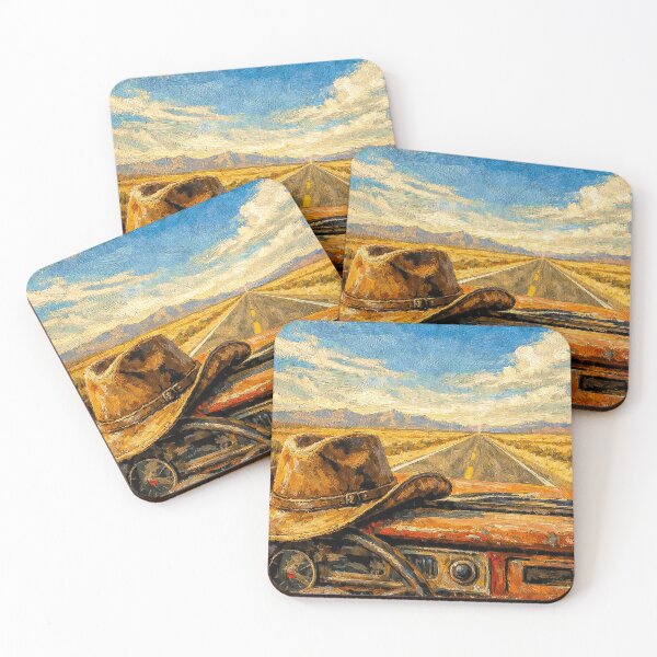 Item preview, Open Road Americana With Cowboy hat on the Dashboard designed and sold by acceleratorhams.