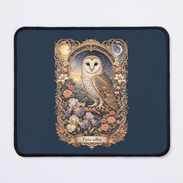 Item preview, Vintage Art Nouveau Barn Owl Tyto Alba Print designed and sold by BorgSpareParts.