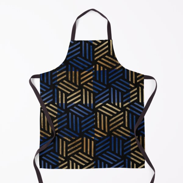 Item preview, Navy Gold Hexagon Geometric Pattern - Modern Abstract Design designed and sold by Italian Ink Studio.