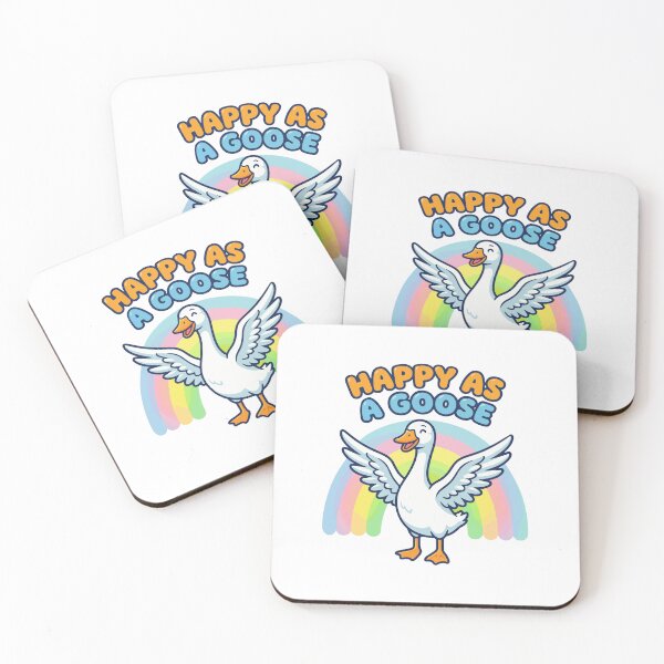 Item preview, Happy As A Goose - Rainbow Positive Vibes Happy Goose designed and sold by AliveStyle.