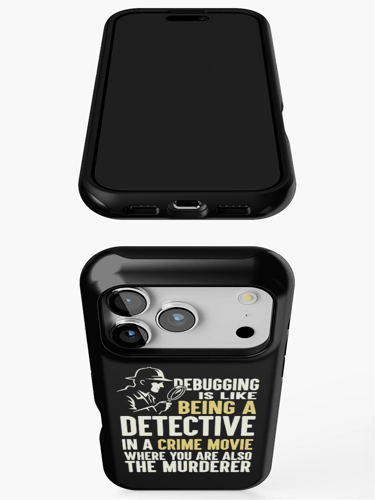 Thumbnail 3 of 4, iPhone Case, Debugging Detective Computer Science and Programmer Humor designed and sold by SplashTastic.