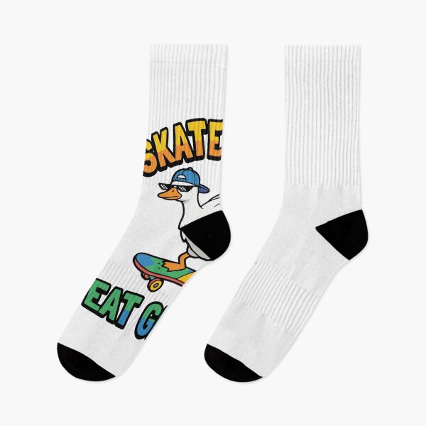 Item preview, Skate Fast Eat Grass - Skateboarding Goose with Pixel Sunglasses designed and sold by AliveStyle.