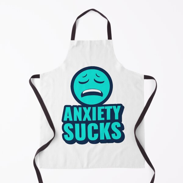 Item preview, Anxiety Sucks – Mental Health Awareness Funny Emoji Quote designed and sold by Shape Snip Studio.
