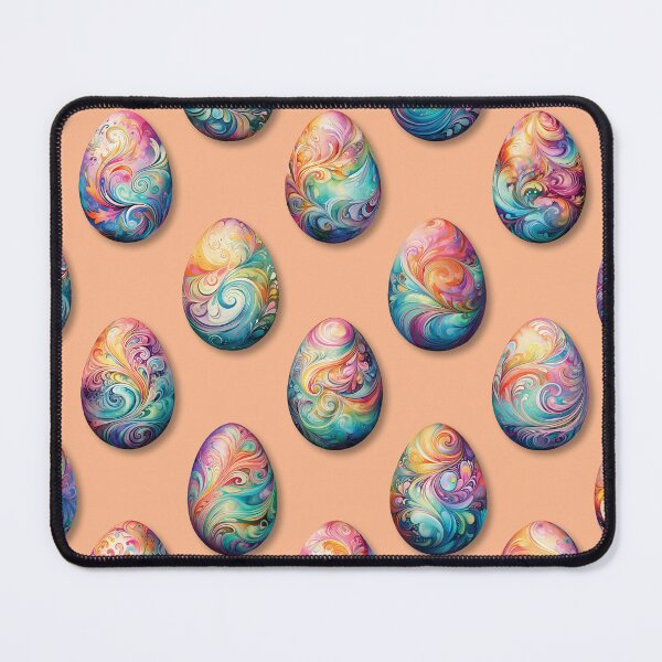 Item preview, Colorful Swirly Painted Easter Eggs on Peach designed and sold by DuckyRubin.