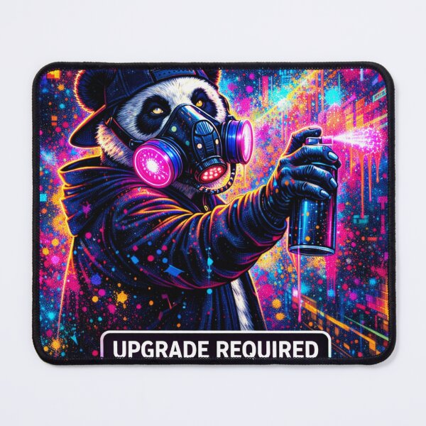Item preview, Upgrade Required Cyberpunk Panda – Neon Graffiti Tech Panda Street Art designed and sold by snaperos.
