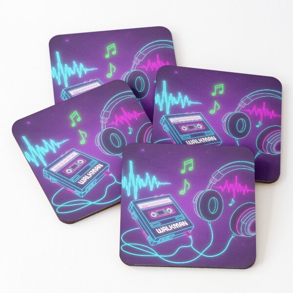 Item preview, Neon Nostalgia - 80s Walkman & Headphones Synthwave Art designed and sold by powersunlight.