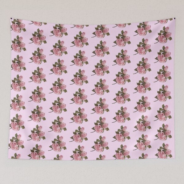 Item preview, vintage pink rose flower sticker designed and sold by inainart.