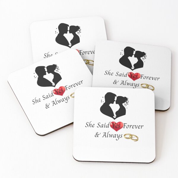 Item preview, She Said Yes Forever & Always – Engagement Love Design designed and sold by Sarah'sCreativeLab.
