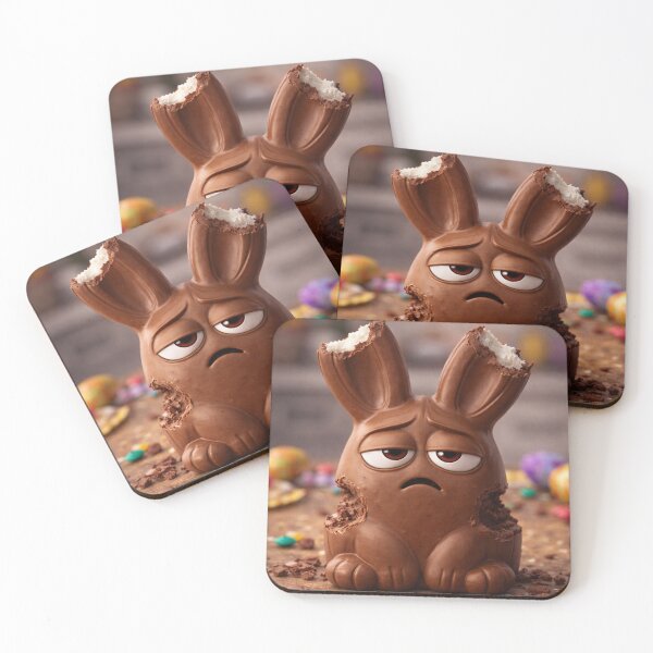 Item preview, Tired Chocolate Bunny – Funny Easter Burnout 3D Humor designed and sold by ComedyInkFactor.