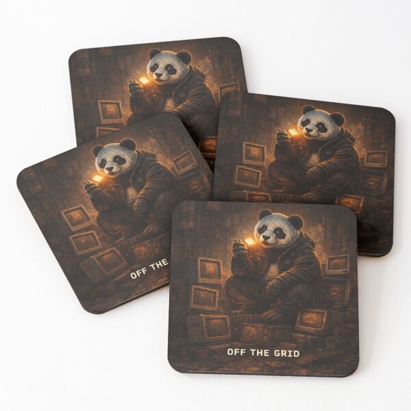 Item preview, Off The Grid Cyberpunk Panda – Dystopian Tech Rebellion Art designed and sold by snaperos.