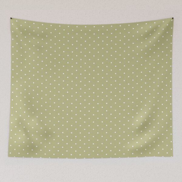 Item preview, Pastel olive and white Polka dot pattern designed and sold by RishabhArts1.