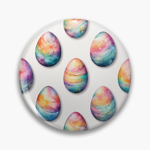 Item preview, Colorful Watercolor Painted Easter Eggs on Cream designed and sold by DuckyRubin.