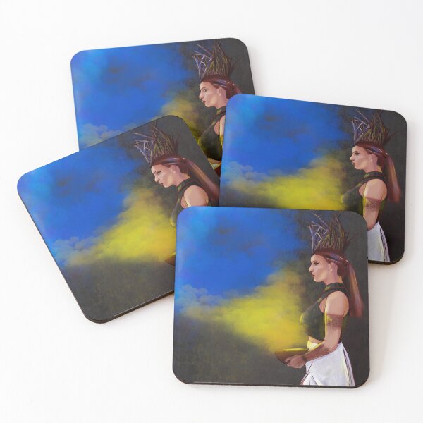 Item preview, Ukrainian Witch with Blue and Yellow Ritual Smoke designed and sold by Lacritsa .