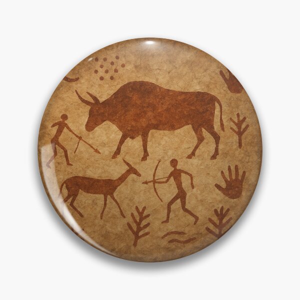 Item preview, Ancient Cave Wall Art | Prehistoric Stone Age Painting Digital Illustration designed and sold by Korn & Q.