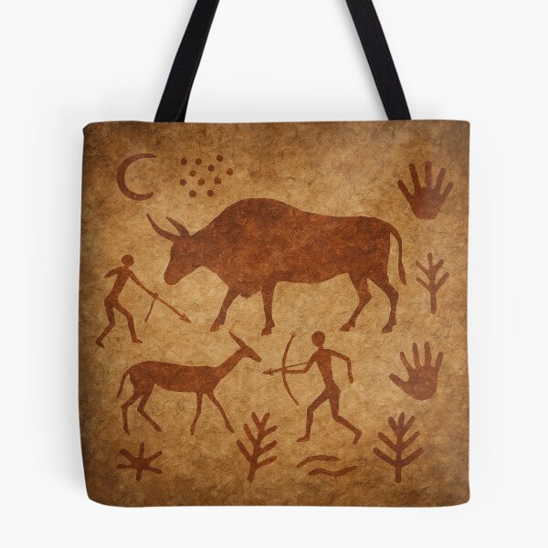 Item preview, Ancient Cave Wall Art | Prehistoric Stone Age Painting Digital Illustration designed and sold by Korn & Q.