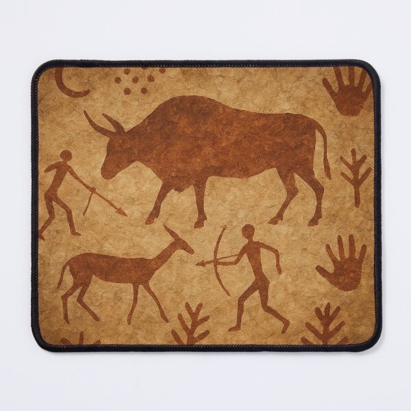 Item preview, Ancient Cave Wall Art | Prehistoric Stone Age Painting Digital Illustration designed and sold by Korn & Q.