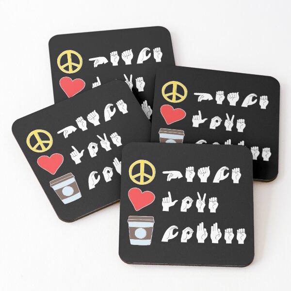 Item preview, ASL Peace Love Coffee I designed and sold by Lemon Pepper.