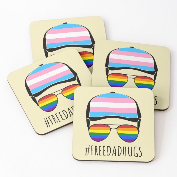 Item preview, Free Dad Hugs IV - Aviator Rainbow Gay Trans Pride designed and sold by Lemon Pepper.
