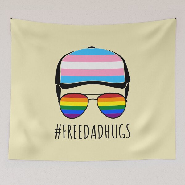 Item preview, Free Dad Hugs IV - Aviator Rainbow Gay Trans Pride designed and sold by Lemon Pepper.