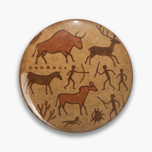 Item preview, Prehistoric Cave Painting | Ancient Wall Art, Stone Age Style Digital Illustration designed and sold by Korn & Q.