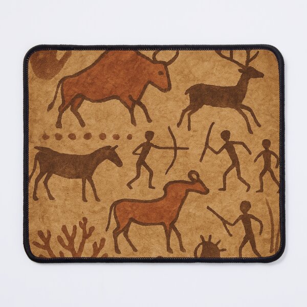 Item preview, Prehistoric Cave Painting | Ancient Wall Art, Stone Age Style Digital Illustration designed and sold by Korn & Q.