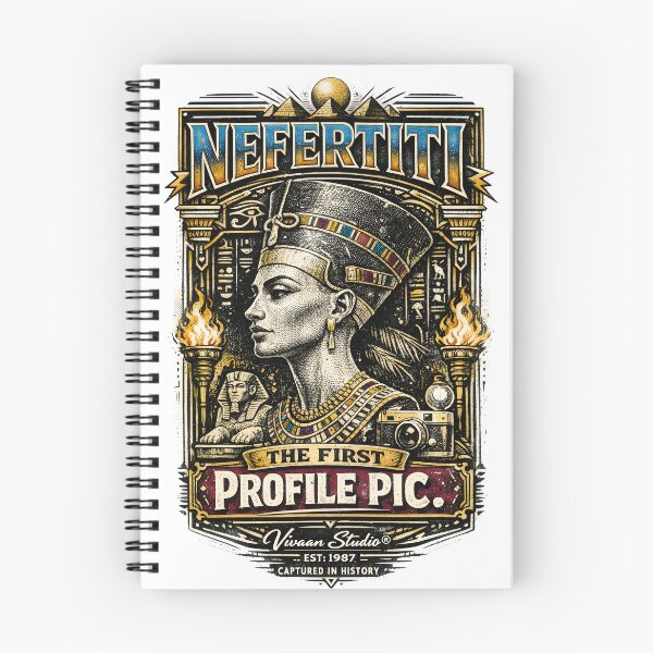 Item preview, Nefertiti The First Profile Pic Vintage Egyptian Queen Art Poster - Ancient Egypt Aesthetic Typography Portrait for History Lovers and Photography Fans - Vivaan Studio Original Design designed and sold by Vivaan Studio.