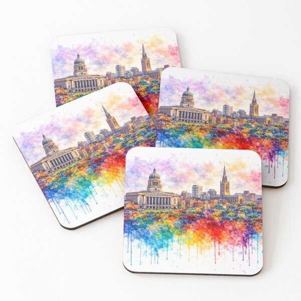 Item preview, Nottingham City Skyline, Paint Splash Style designed and sold by Paul Thompson Photography.