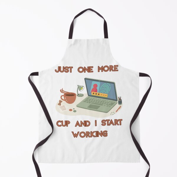 Item preview, Just One More Cup And I Start Working – Coffee Productivity Humor Shirt designed and sold by KapiPrint.