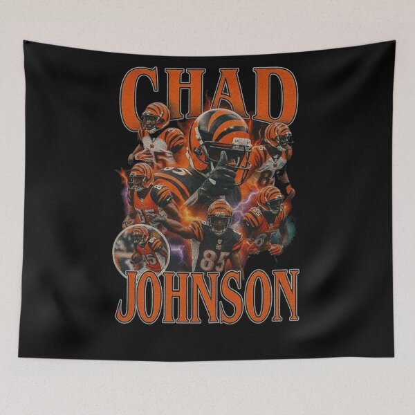 Item preview, Chad Johnson Cincinnati Retro Football Design designed and sold by TheArtOfCar.