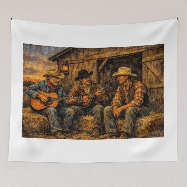 Item preview, Barnside Country Cowboy Jam With Acoustic Guitar and Mandolin designed and sold by acceleratorhams.