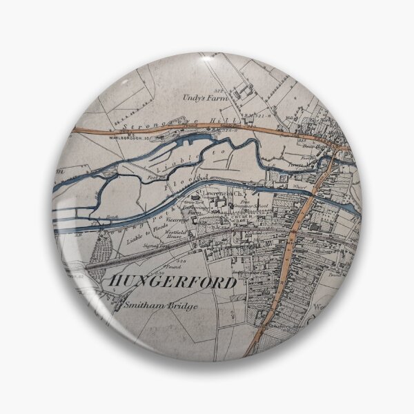 Item preview, Vintage Antique Map Hungerford Berkshire England 18th Century designed and sold by KALEIDOSCOPE UK.
