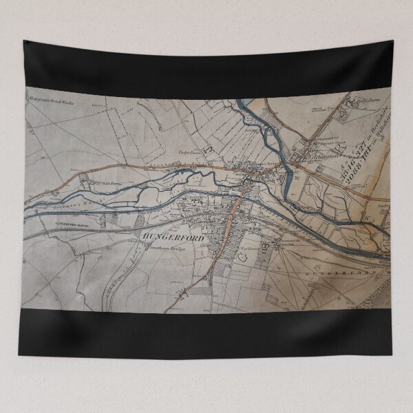 Item preview, Vintage Antique Map Hungerford Berkshire England 18th Century designed and sold by KALEIDOSCOPE UK.