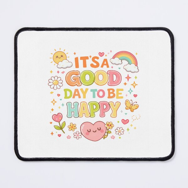 Item preview, It’s a Good Day to Be Happy Cute Pastel Positive Quote designed and sold by SkeletonsDanger.