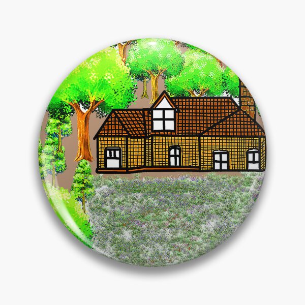 Item preview, "Cozy Forest House with Vibrant Trees" designed and sold by nighttime1990.