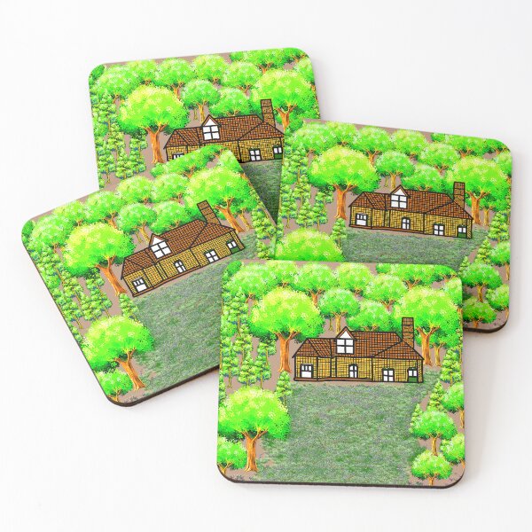 Item preview, "Cozy Forest House with Vibrant Trees" designed and sold by nighttime1990.