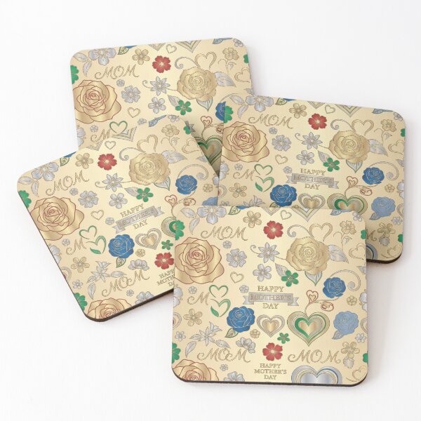 Item preview, Golden Mother’s Day Ornate Floral Ribbon Pattern designed and sold by DGtaLrtcom.