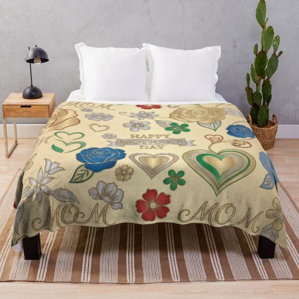 Item preview, Golden Mother’s Day Ornate Floral Ribbon Pattern designed and sold by DGtaLrtcom.