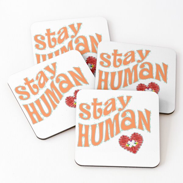 Item preview, Stay human - heart designed and sold by Stefrait-7.