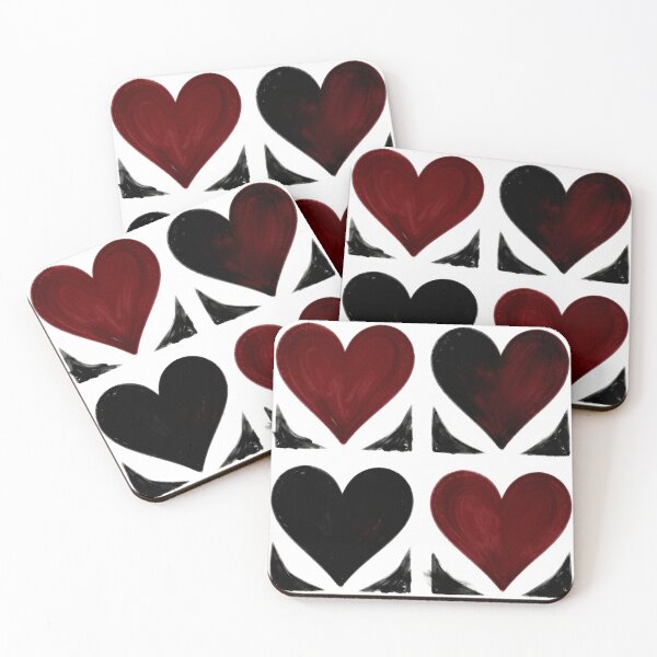 Item preview, four of hearts colorful dark gothic valentines abstract design designed and sold by SmashingDeals.