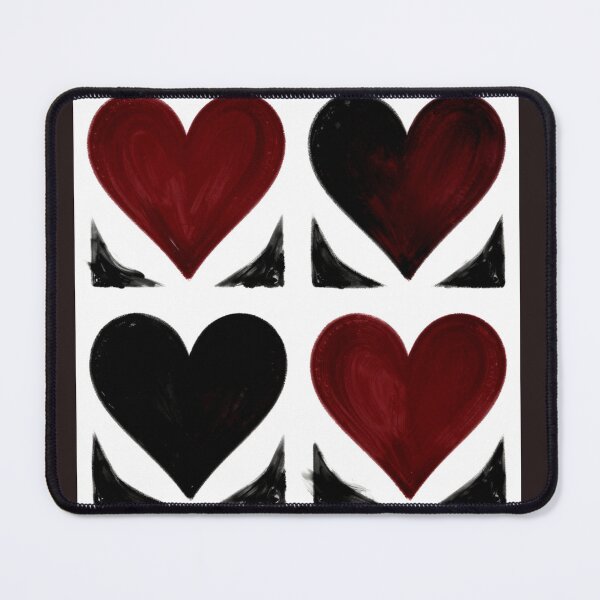 Item preview, four of hearts colorful dark gothic valentines abstract design designed and sold by SmashingDeals.