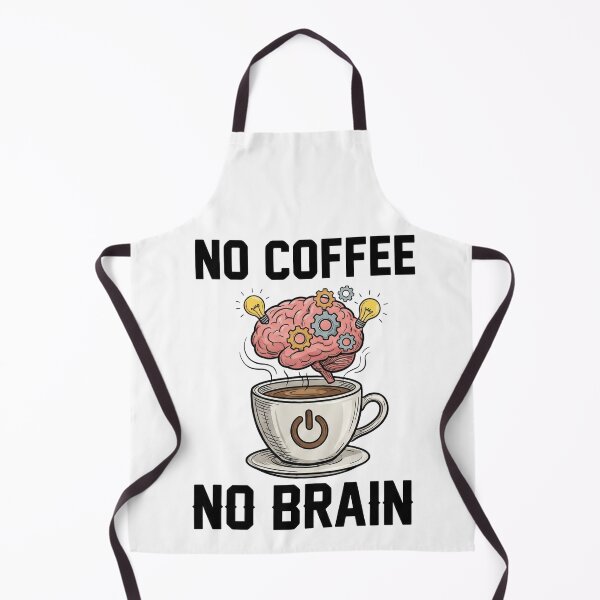 Item preview, No Coffee No Brains – Funny Coffee Lover Productivity Design designed and sold by Your English Pal.