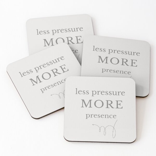 Item preview, Less Pressure More Presence Minimalist Typography designed and sold by Minimalist Typography.
