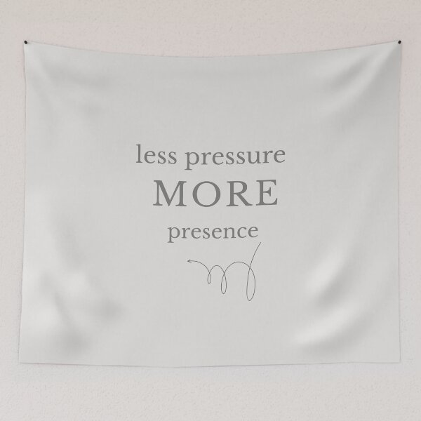 Item preview, Less Pressure More Presence Minimalist Typography designed and sold by Minimalist Typography.