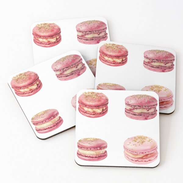 Item preview, Mini Pink and gold Macarons sticker sheet designed and sold by MendaciousMina.