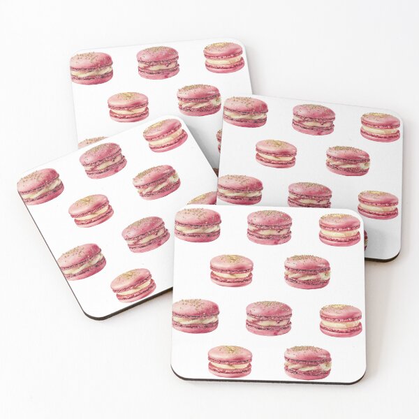 Item preview, Mini Pink and gold Macarons sticker sheet designed and sold by MendaciousMina.