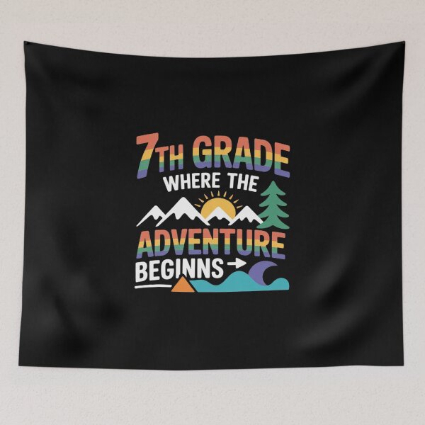 Item preview, Seventh Grade First Day of 7th Grade Let The Adventure Begin designed and sold by angolinnArt.