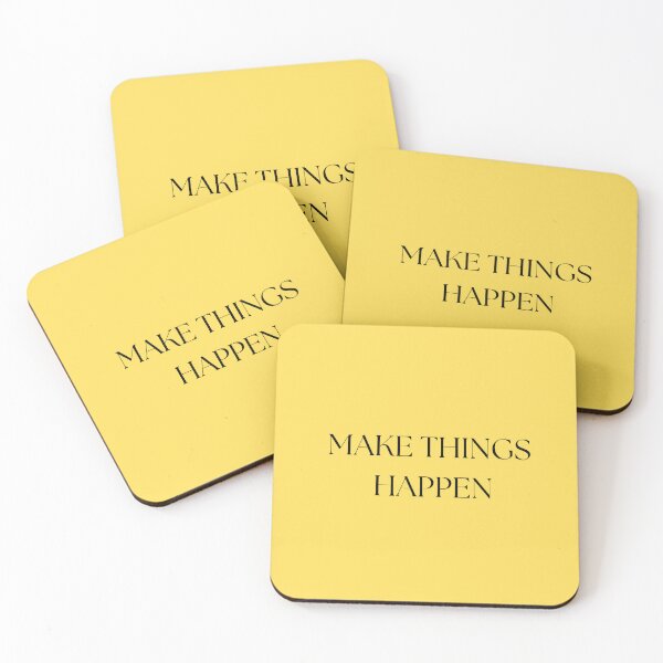 Item preview, Make Things Happen - Bright Positive Yellow designed and sold by Maryam_ART.